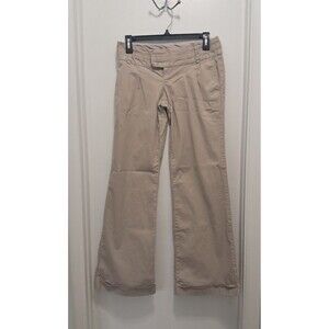 Mossimo Women's Pants Size 2 Beige Low Rise Y2K Style Brief Wide Leg Cotton